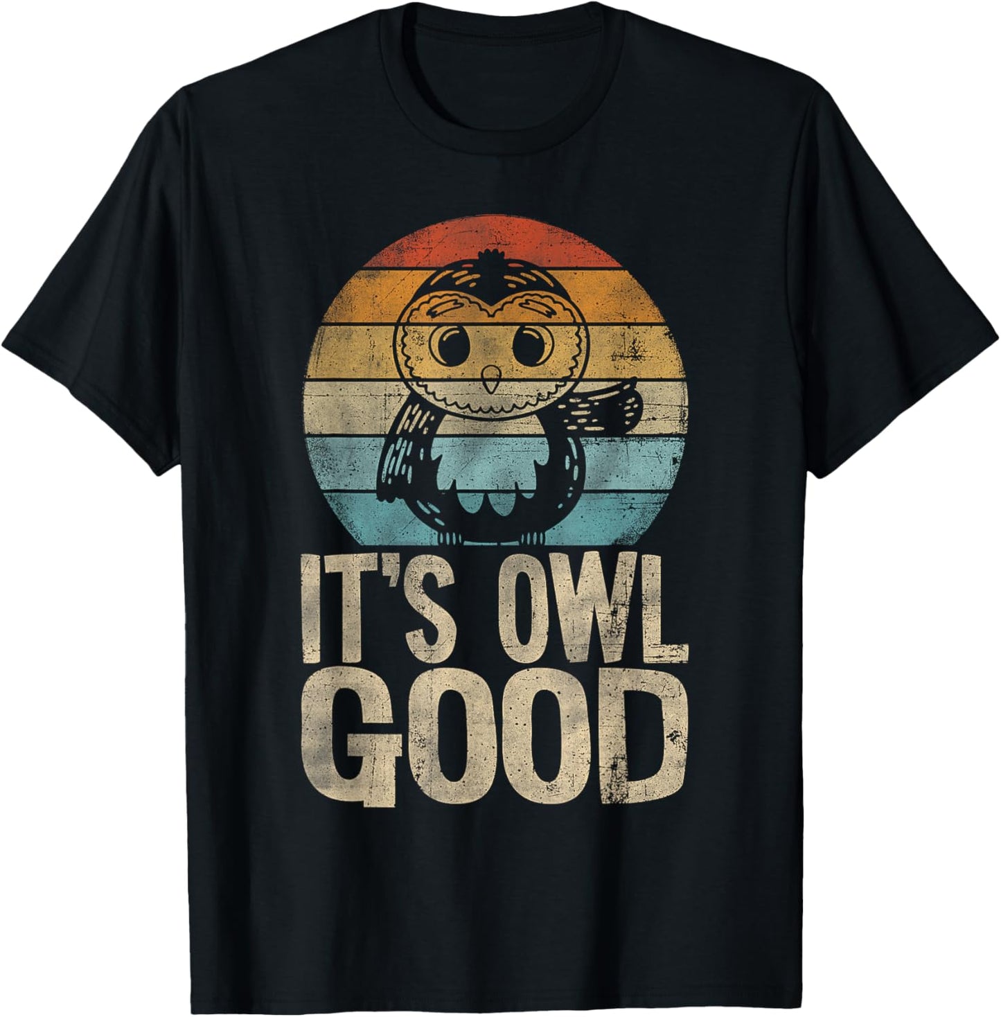 Funny Owl, Funny Bird, Funny Animal Saying, Owl Lover, Owl T-Shirt - T-Shirt | Black