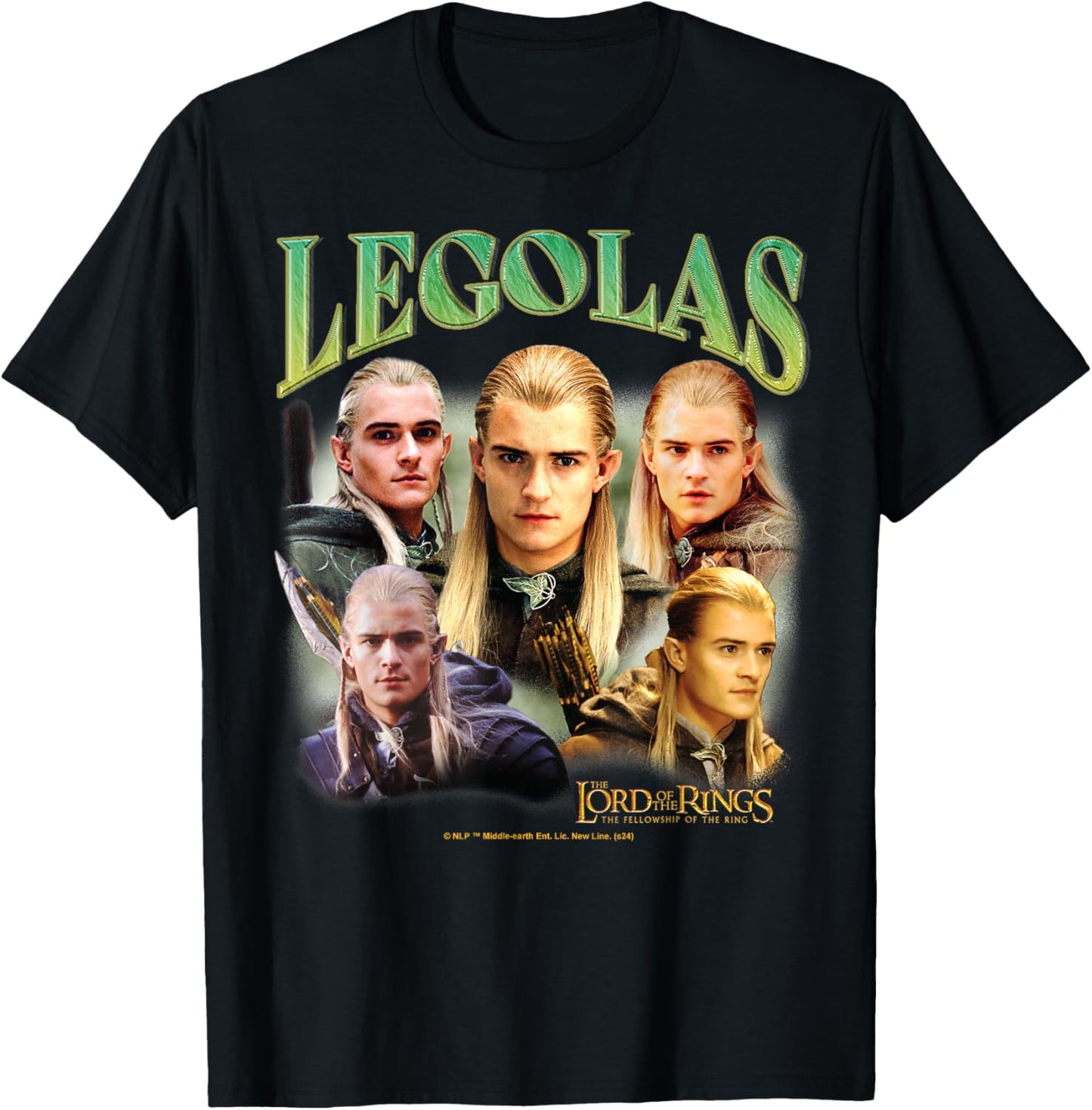 The Lord of The Rings - Fellowship of The Ring Legolas Elf T-Shirt - T-Shirt | Black