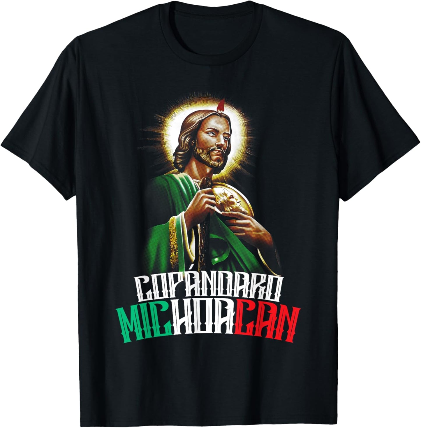 Saint Jude Thaddeus Copándaro Michoacán San Judas Tadeo T-Shirt - T-Shirt | Black