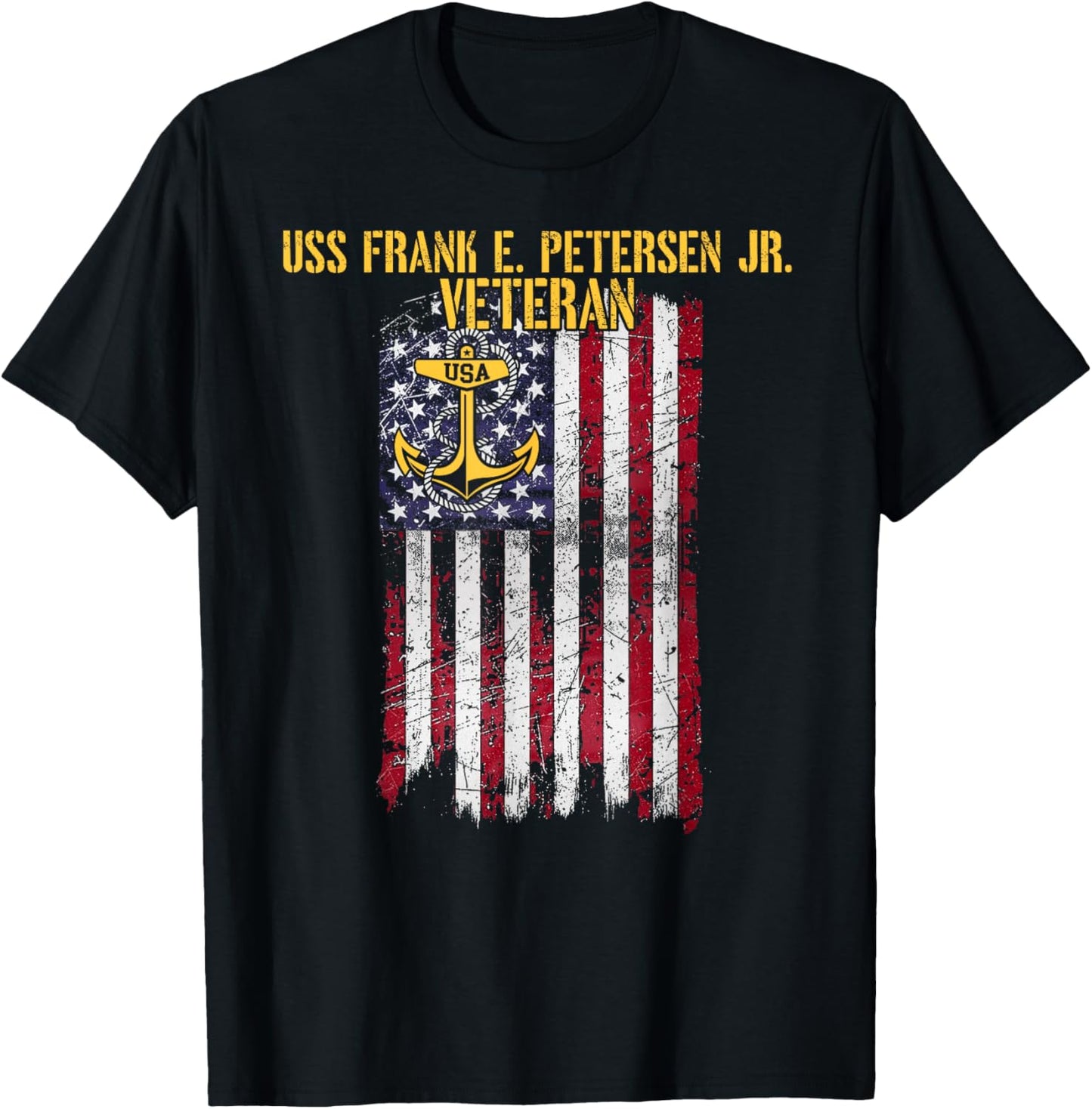 USS Frank E. Petersen Jr. DDG-121 Destroyer Veteran T-Shirt - T-Shirt | Black