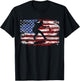 Skateboard Vintage USA Flag T-Shirt - T-Shirt | Black