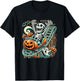 Halloween Skeleton Roller Coaster T-Shirt - T-Shirt | Black
