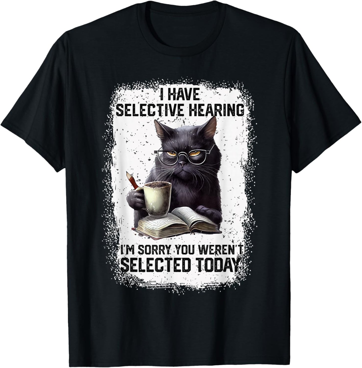 Funny Cat Sarcasm Humor Present Outfits -Adults Black Small Modern Short Sleeve T-Shirt - T-Shirt | Black
