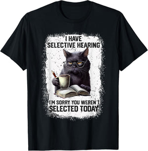 Funny Cat Sarcasm Humor Present Outfits -Adults Black Small Modern Short Sleeve T-Shirt - T-Shirt | Black