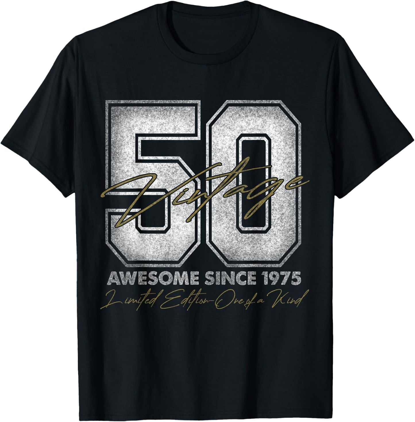 50 Year Old Gifts Vintage 1975 Limited Edition 50th Birthday T-Shirt - T-Shirt | Black