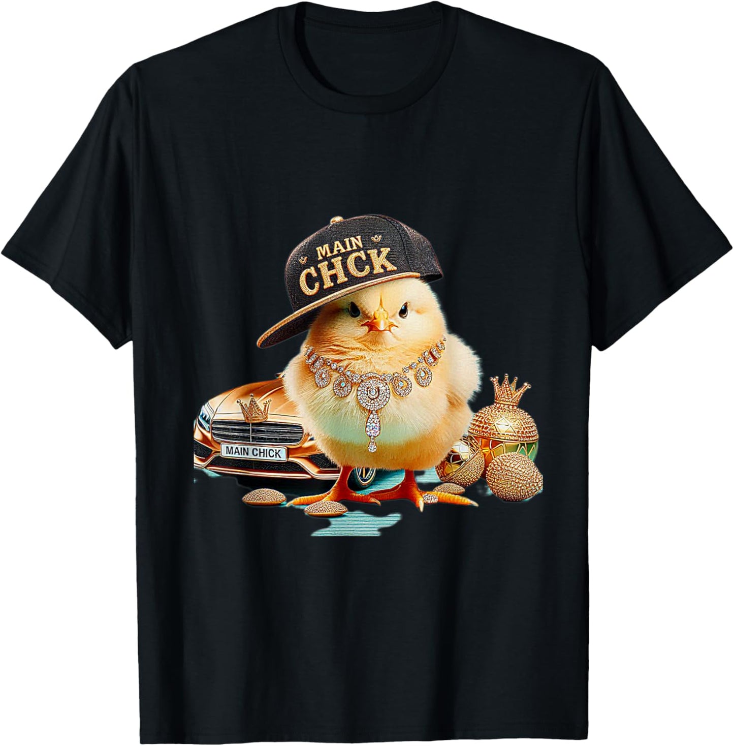 Main Chick Energy | Ultimate Chicken Swag for wife or mom T-Shirt - T-Shirt | Black