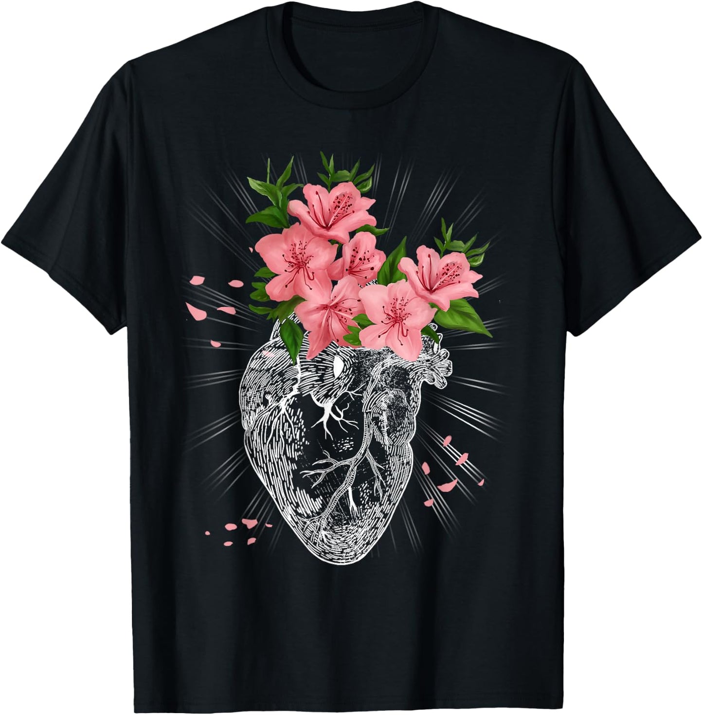 Pastel Goth Gift Cardiologist Human Heart Anatomical Emo T-Shirt - T-Shirt | Black