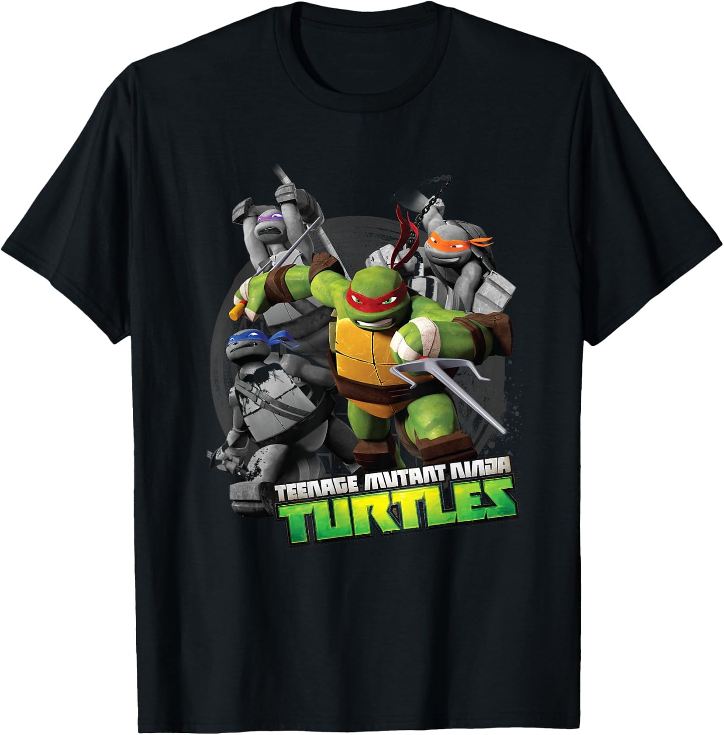 TMNT Ninja Group Shot Raphael T-Shirt - T-Shirt | Black