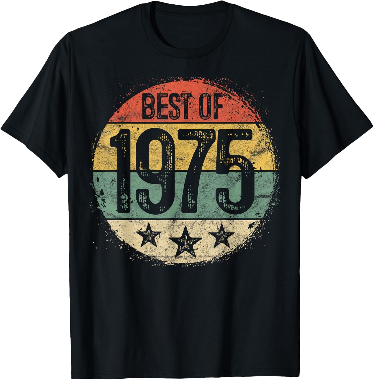 Best Of 1975 50th Birthday Gifts Women 50 Year Old T-Shirt - T-Shirt | Black