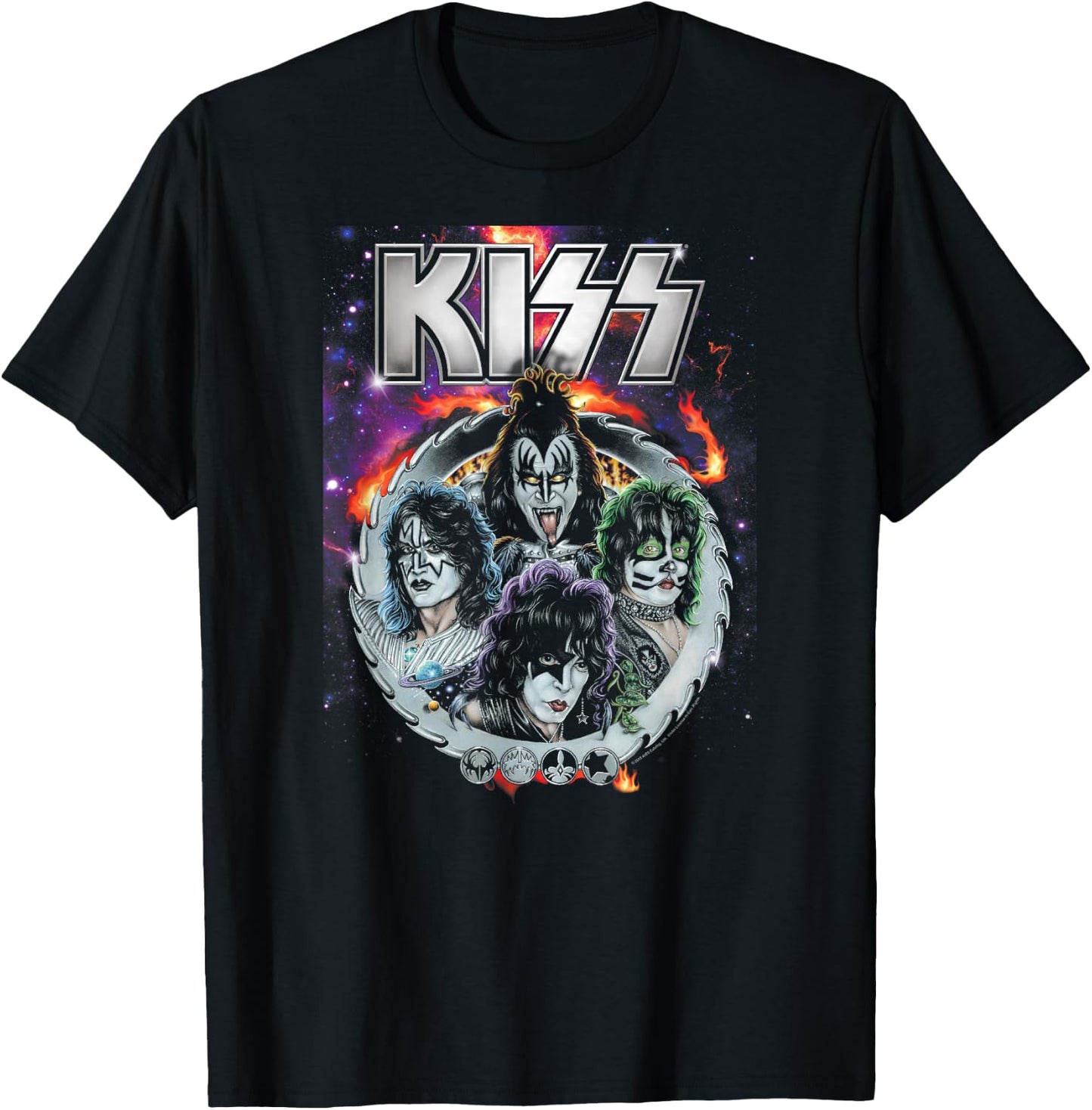 KISS - Galactic Portrait T-Shirt - T-Shirt | Black