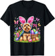 Cute Bunny Yorkshire Terrier Dog Easter Eggs Basket Men Women Kids T-Shirt - T-Shirt | Black