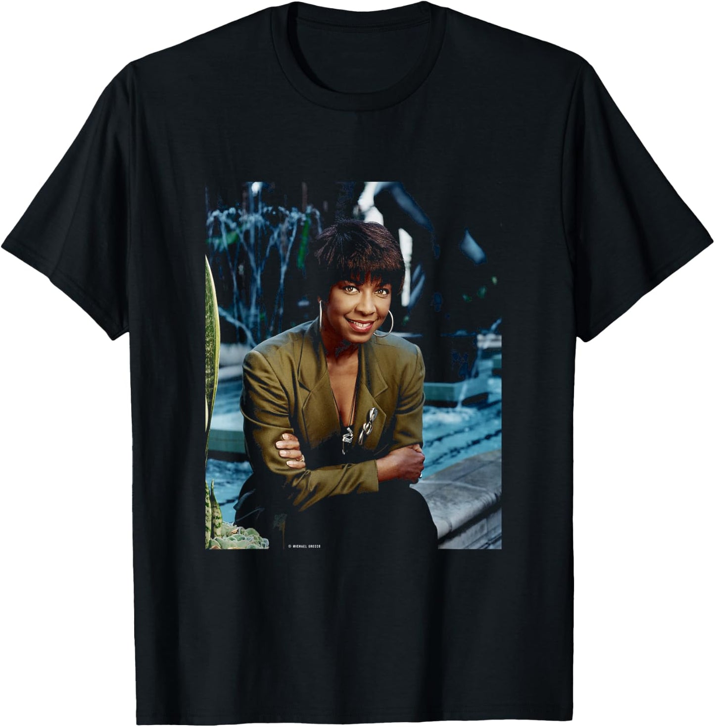 Unforgettable Natalie Cole NAT King Cole Michael Grecco T-Shirt - T-Shirt | Black