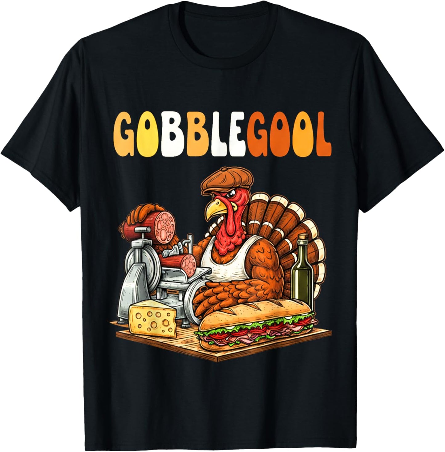 Gobblegool Turkey Thanksgiving T-Shirt - T-Shirt | Black
