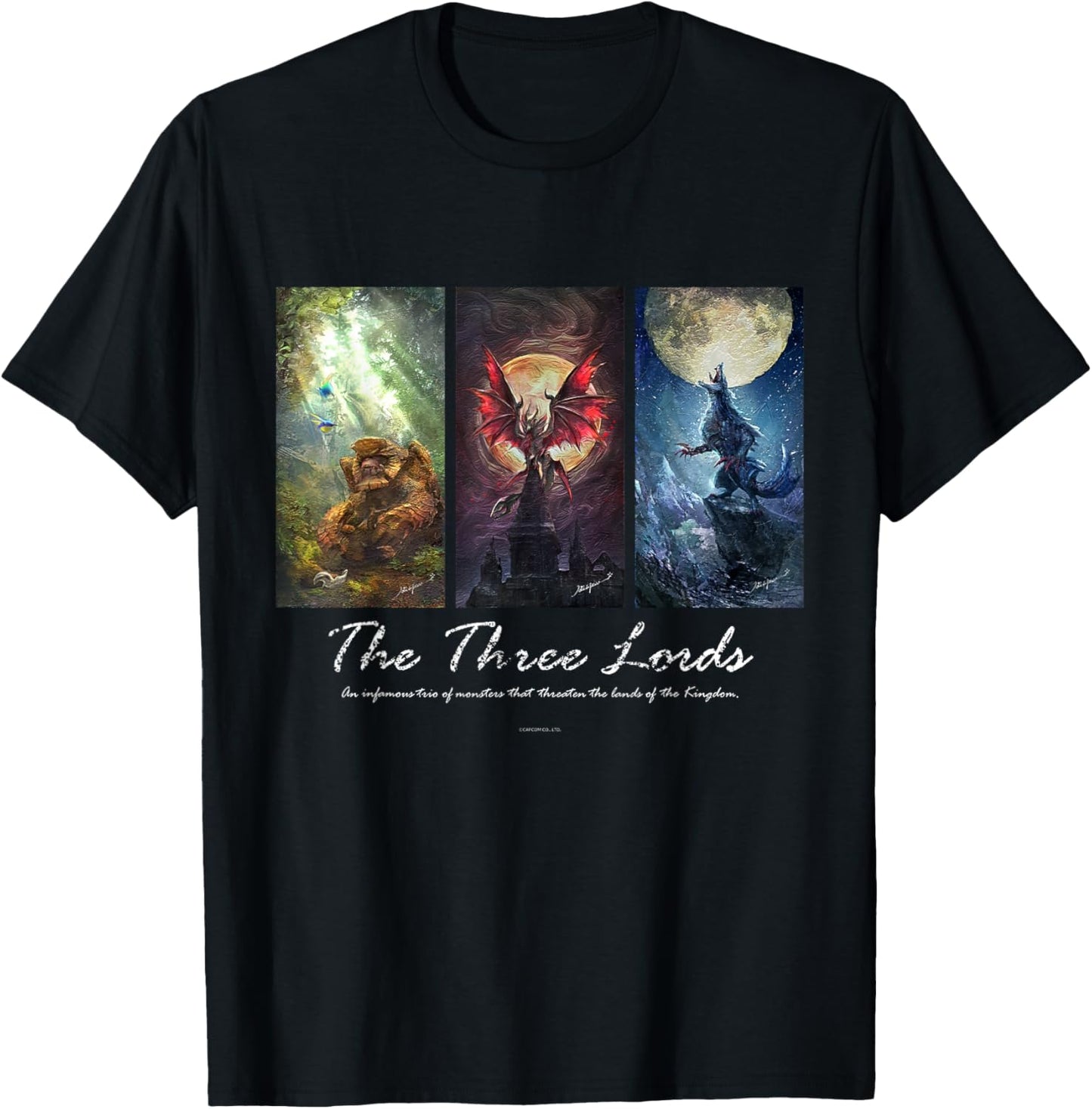 Monster Hunter Rise: Sunbreak The Three Lords T-Shirt - T-Shirt | Black