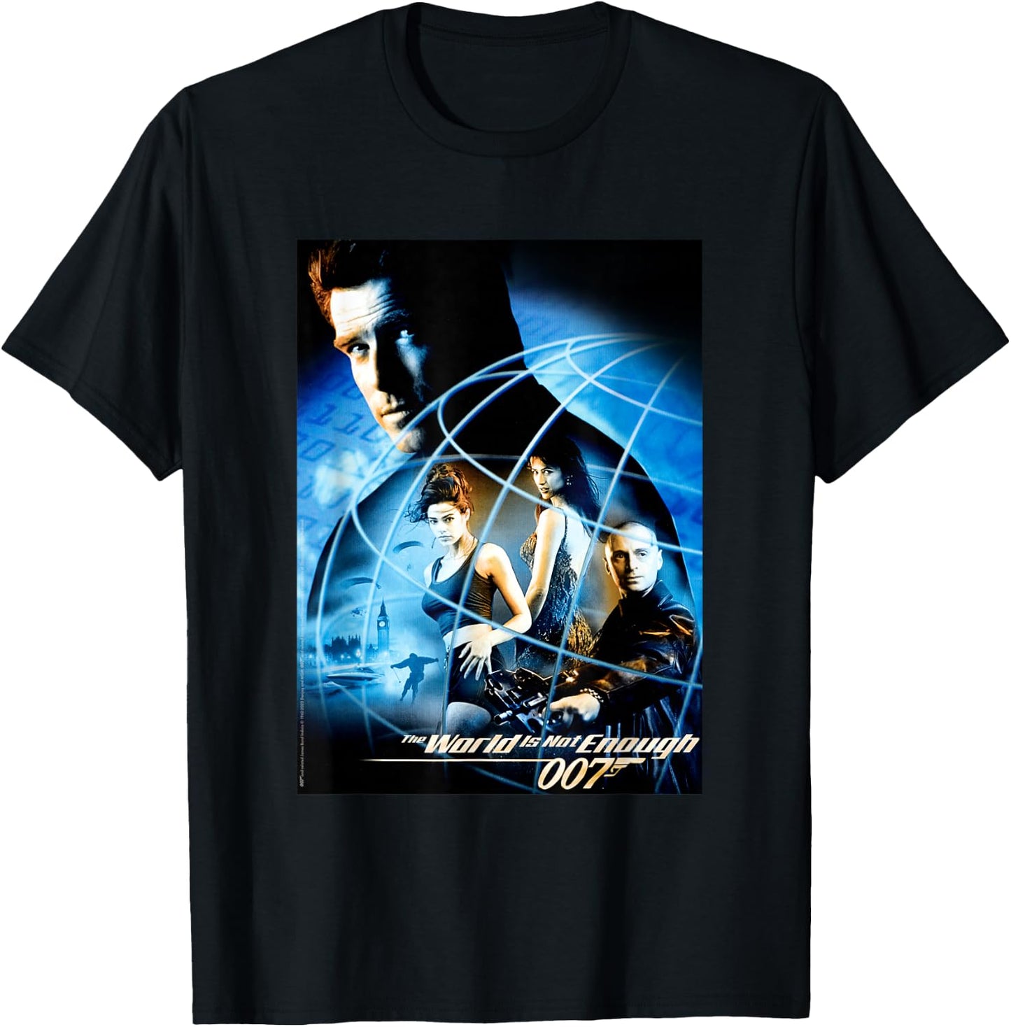 Official James Bond 007 The World is Not Enough T-Shirt - T-Shirt | Black