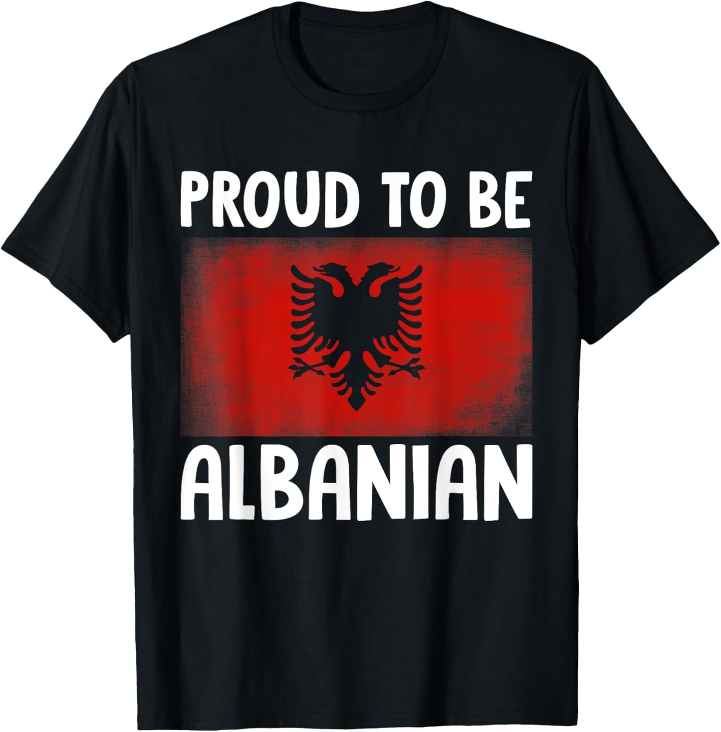 Proud To Be Albanian Albanian National Hero Eagle Kosovo Alb T-Shirt - T-Shirt | Black