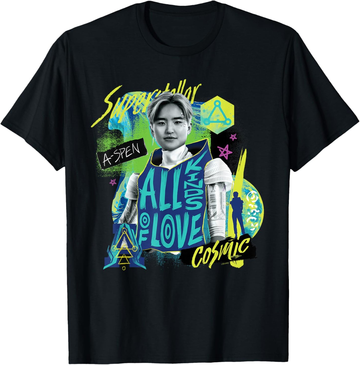 Disney Channel Zombies 3 A-Spen Alien All Kinds of Love T-Shirt - T-Shirt | Black