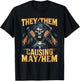 They Them Causing Mayhem Funny Brainrot Cringe Skeleton Meme T-Shirt - T-Shirt | Black