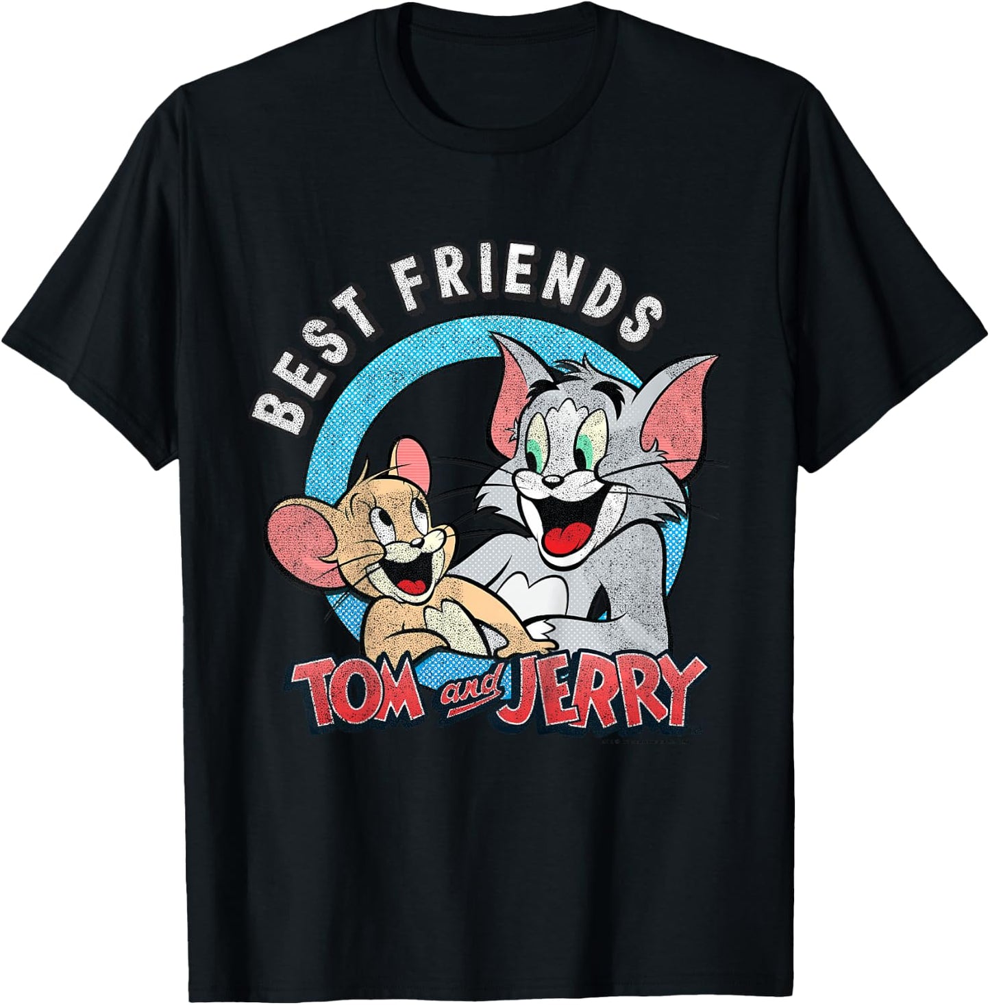 Kids Tom and Jerry Best Friends Portrait T-Shirt - T-Shirt | Black