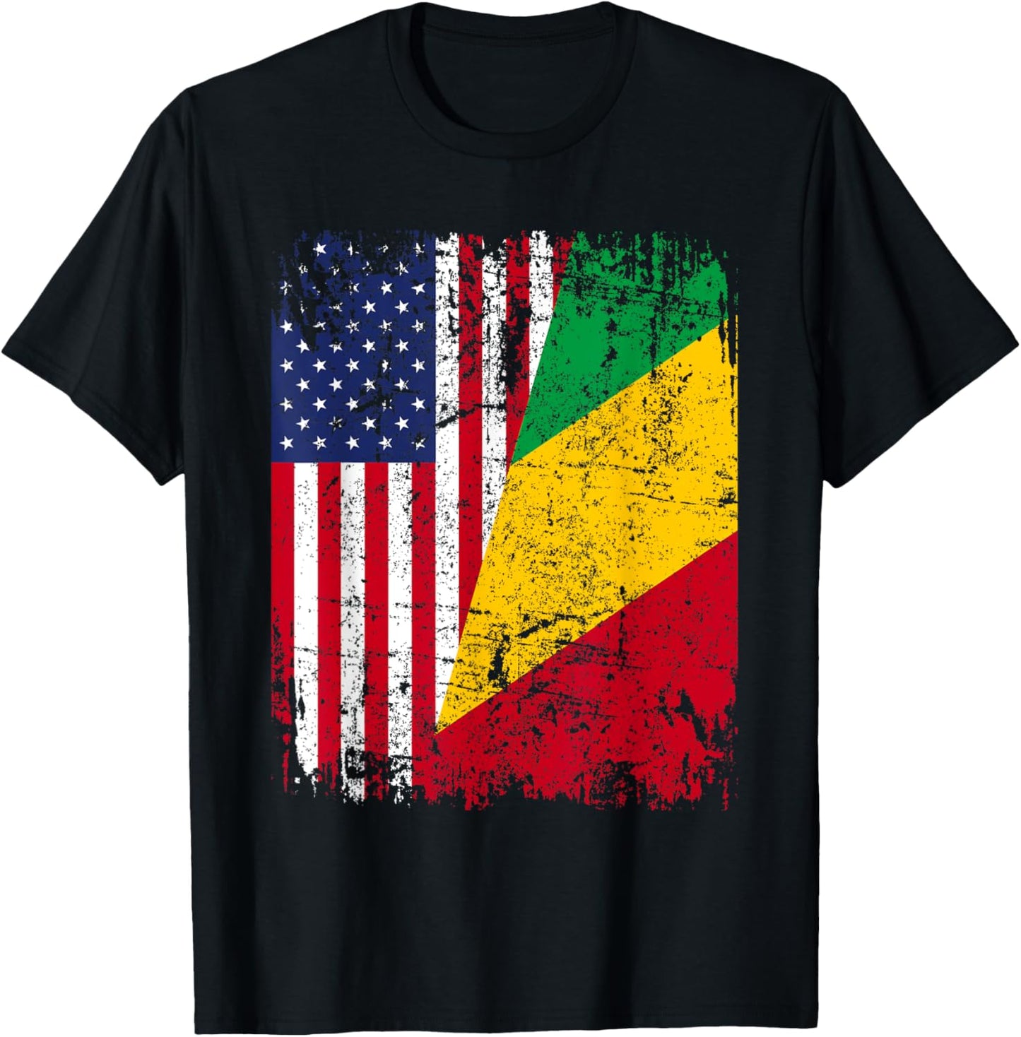CONGOLESE American Flag | Men Women Kids | CONGO T-Shirt - T-Shirt | Black