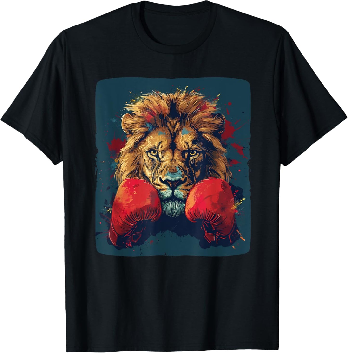 Cool lion with boxing gloves costume T-Shirt - T-Shirt | Black