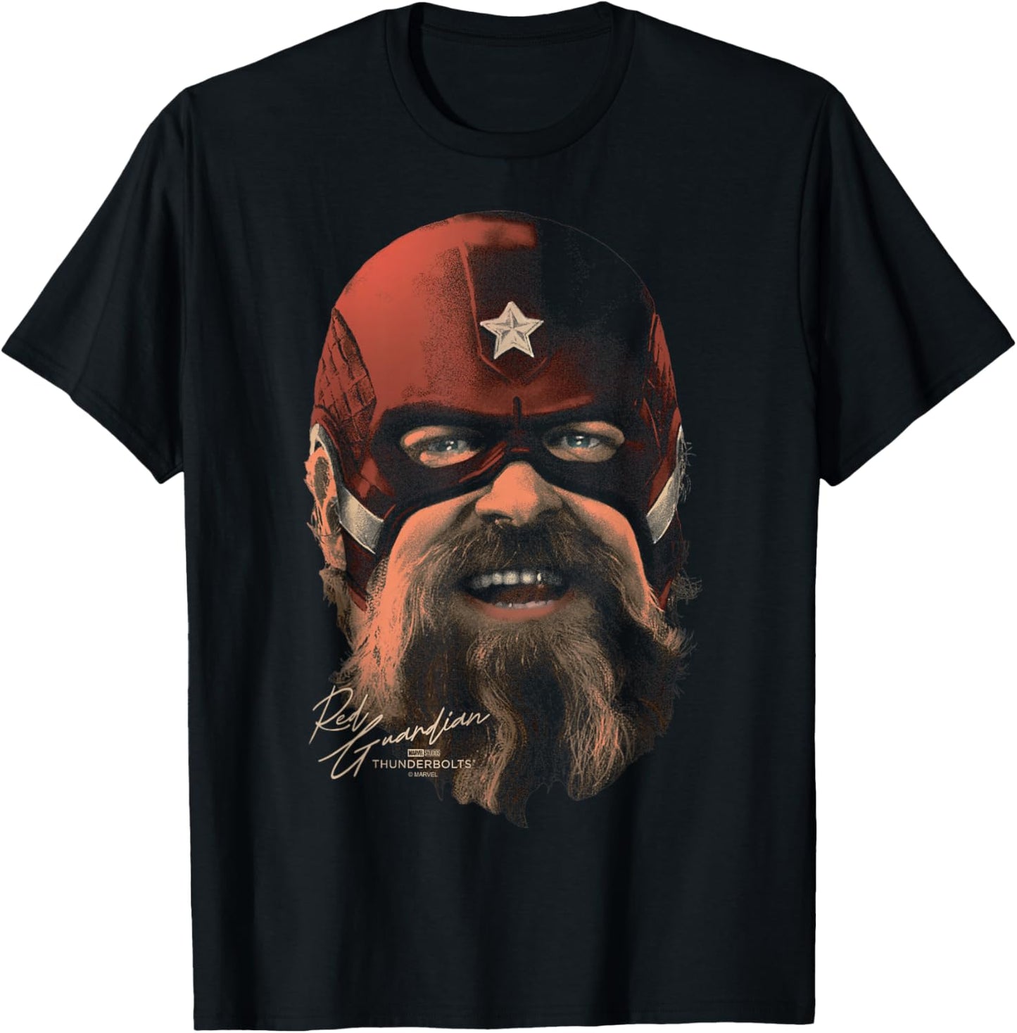 Marvel's Thunderbolts - Red Guardian Portrait T-Shirt - T-Shirt | Black