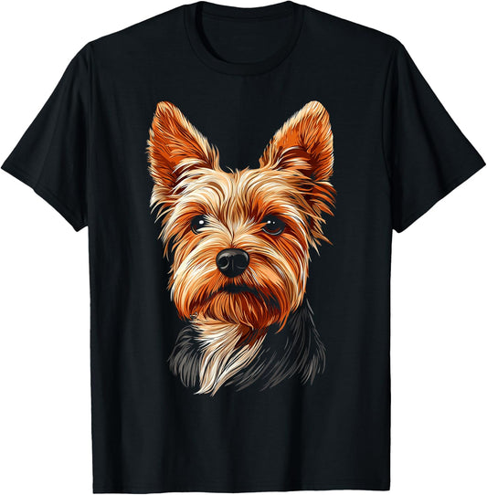 Silky Terrier Dog Motif Pet Illustration Silky Terrier Men Women Kids T-Shirt - T-Shirt | Black