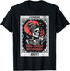 Funny Tarot Card Mom Dead Inside But Caffeinated Skeleton T-Shirt - T-Shirt | Black