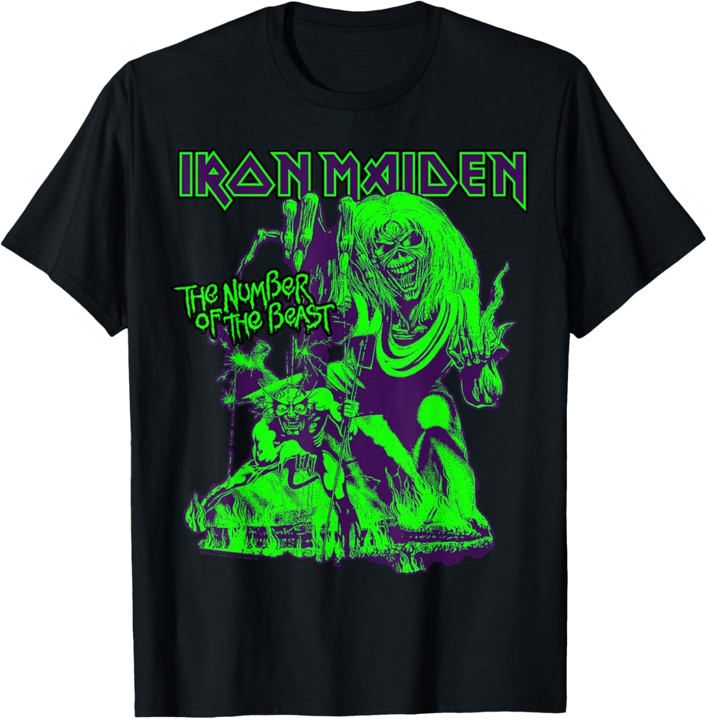 Iron Maiden - Number of the Beast Halloween Green Black T-Shirt - T-Shirt | Black