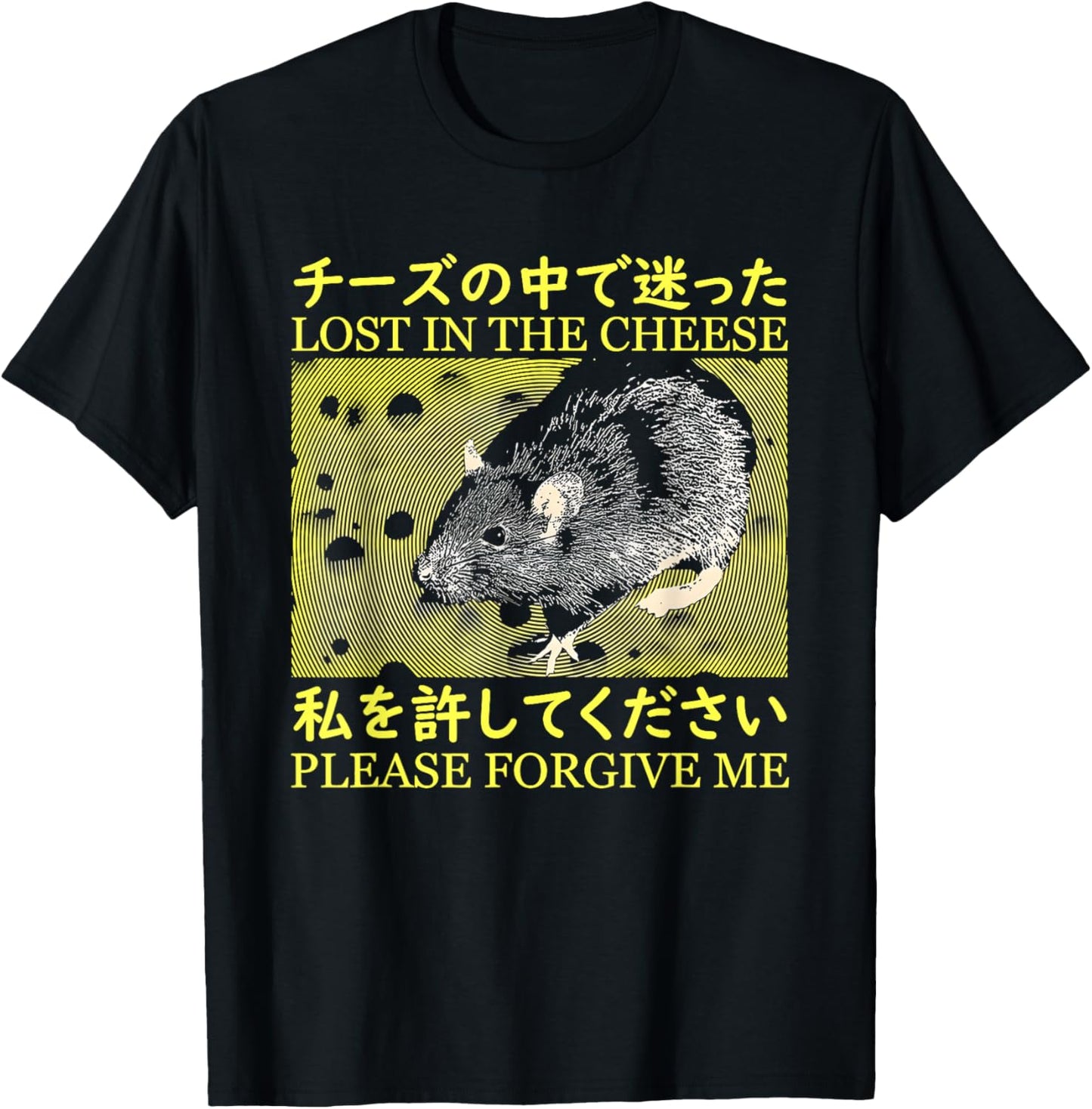 Nice Lost In The Cheese Please Forgive Me T-Shirt - T-Shirt | Black