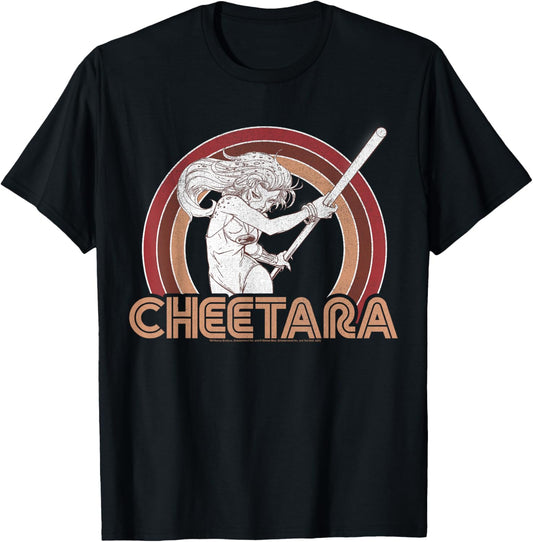 ThunderCats Cheetara Retro Rainbow T-Shirt - T-Shirt | Black