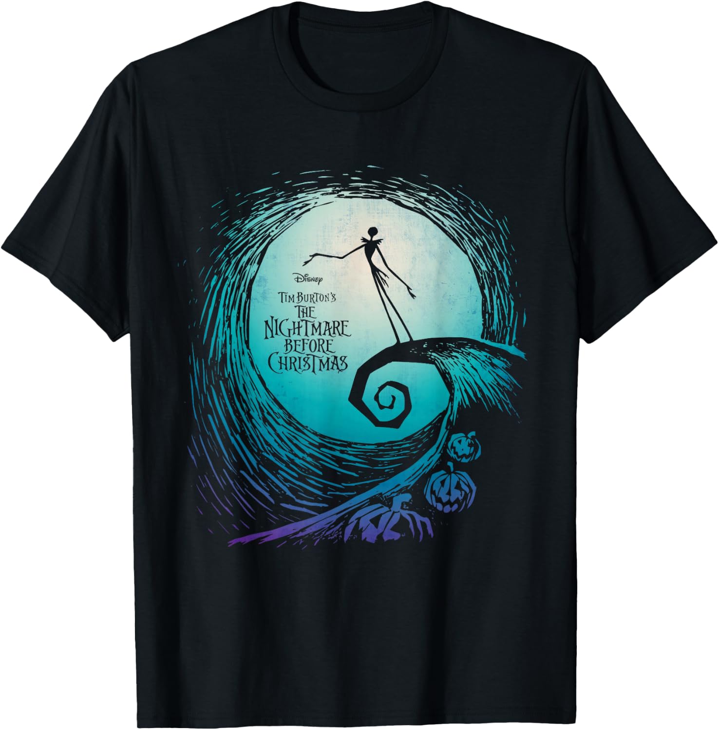 Disney Nightmare Before Christmas Jack Movie Logo Small T-Shirt - T-Shirt | Black