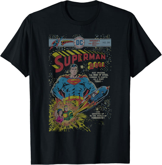 DC Comics Superman 2001#300 Retro Comic Cover Small T-Shirt - T-Shirt | Black