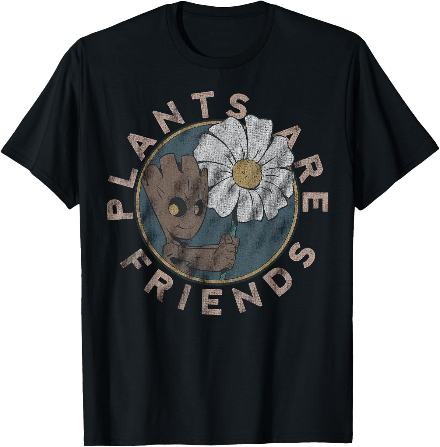 Marvel Guardians of The Galaxy Groot Plants are Friends Small T-Shirt - T-Shirt | Black