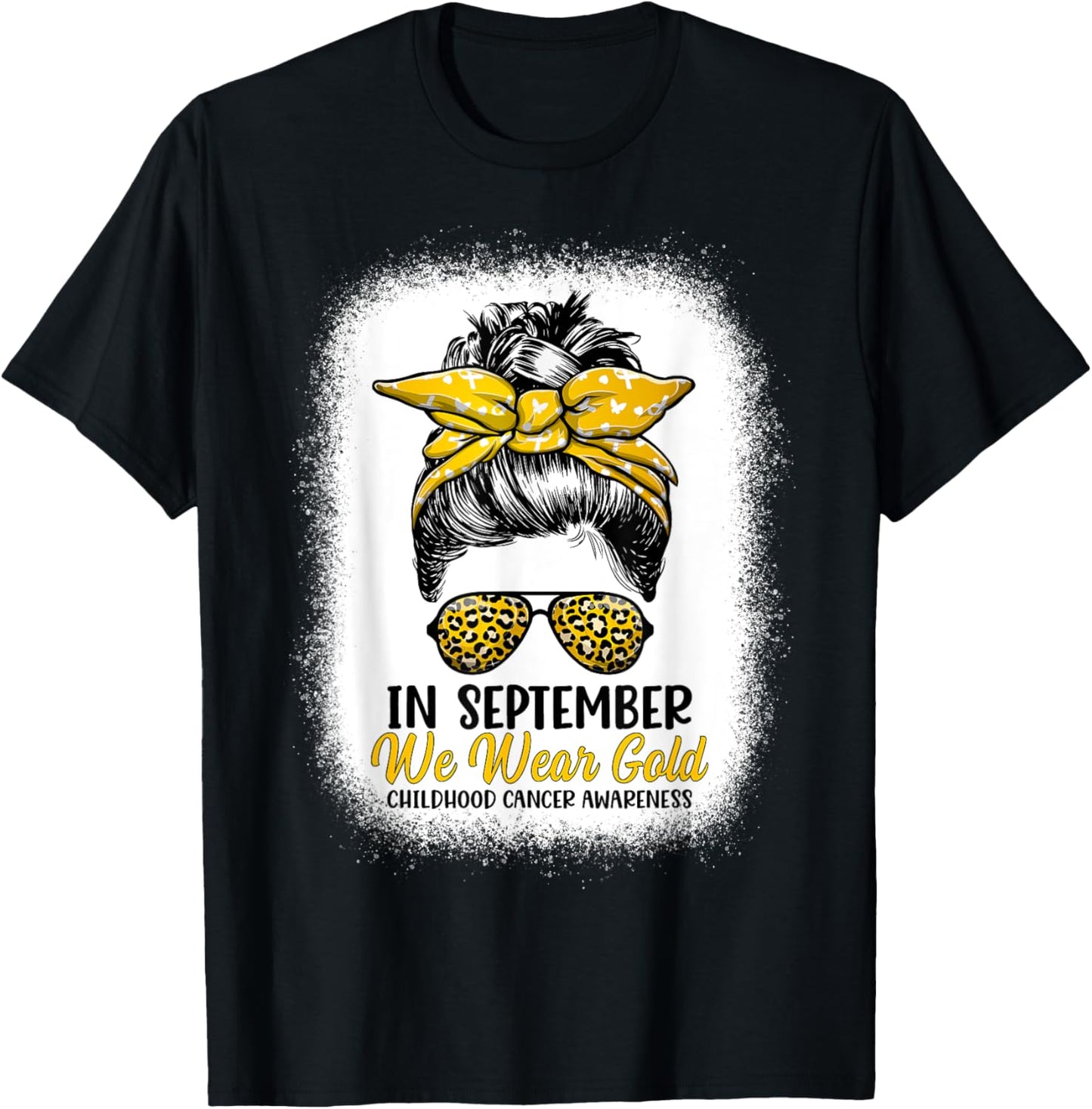 In September We Wear Gold - Childhood Cancer Awareness Month T-Shirt - T-Shirt | Black