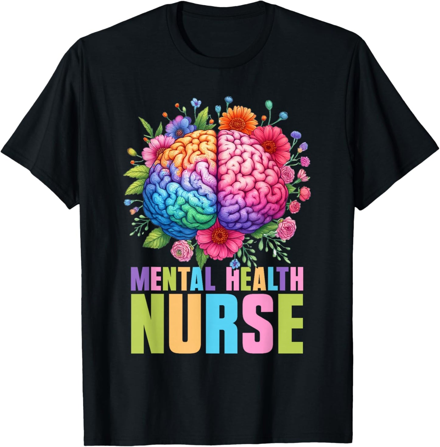 Mental Health Nurse Profession Psychiatry T-Shirt - T-Shirt | Black