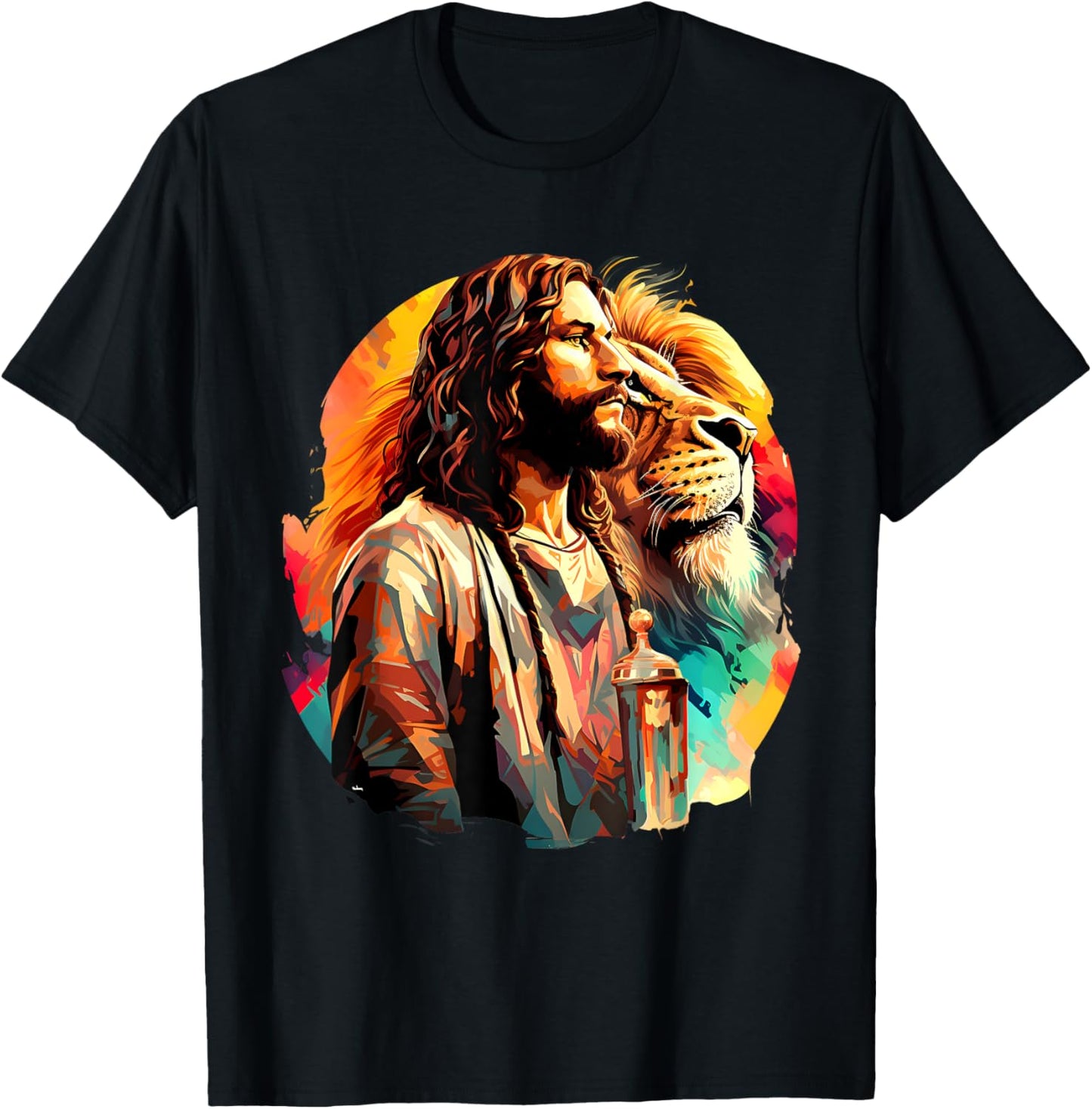Lion Of Judah Jesus Christian Faith Men Women Gifts T-Shirt - T-Shirt | Black