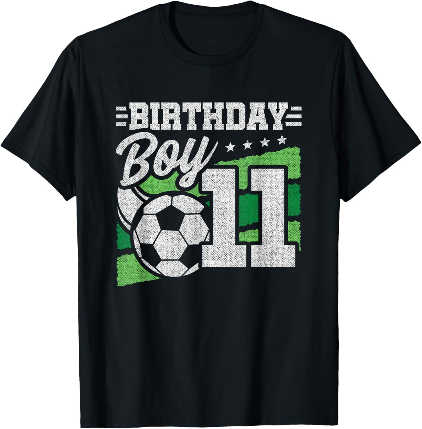 11 Year Old Soccer Birthday - Boys 11th Birthday Soccer T-Shirt - T-Shirt | Black