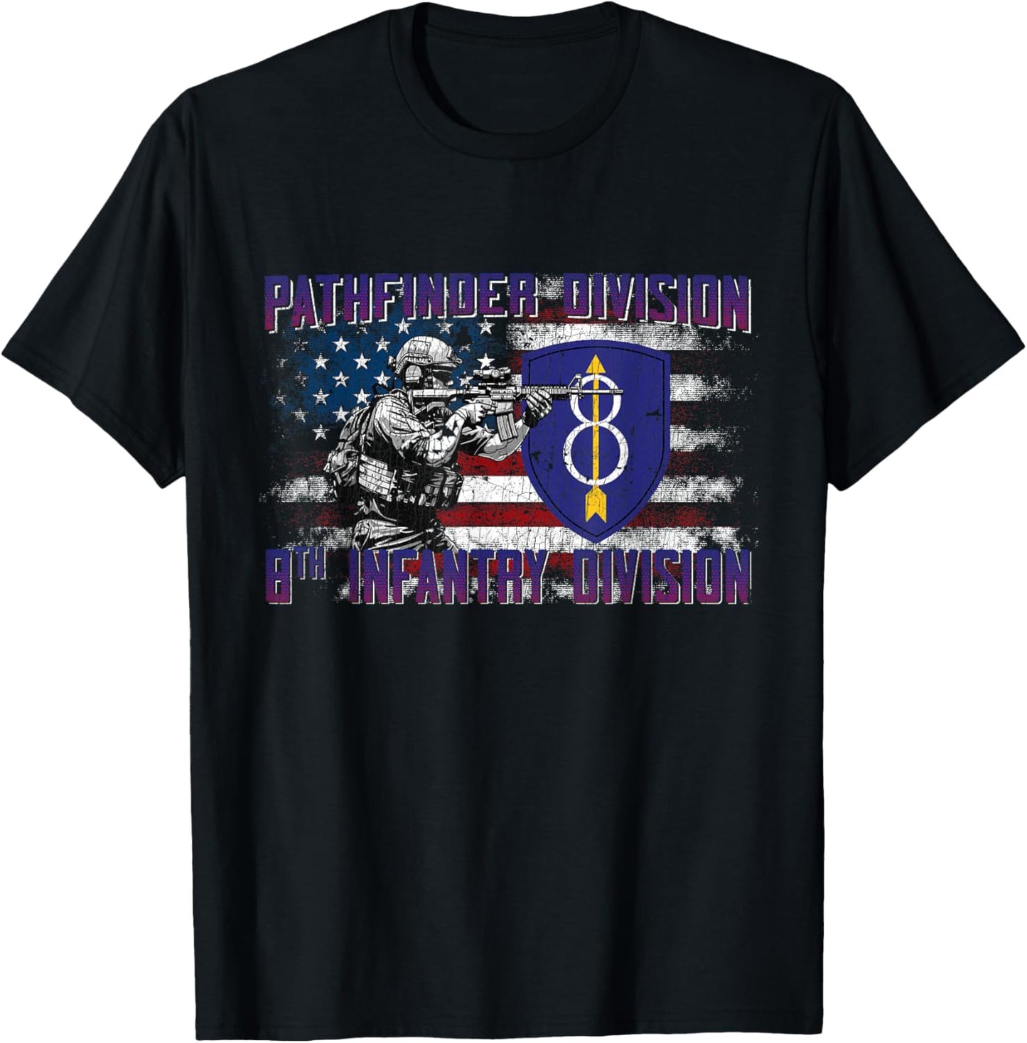 8th Infantry Division 8th ID Golden Arrow Division Gifts T-Shirt - T-Shirt | Black
