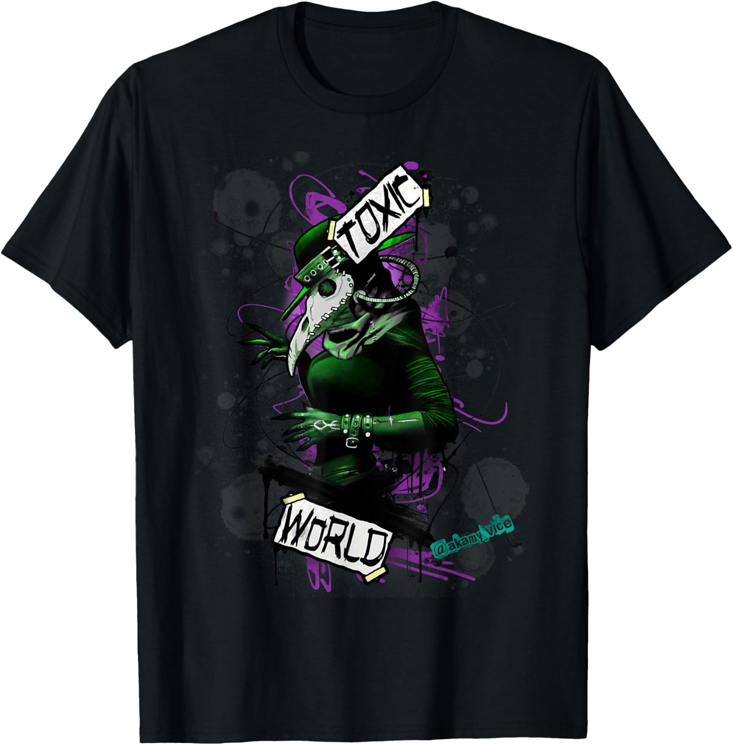 Plague Doctor Steampunk Punk Ink Art Women and Kids T-Shirt - T-Shirt | Black