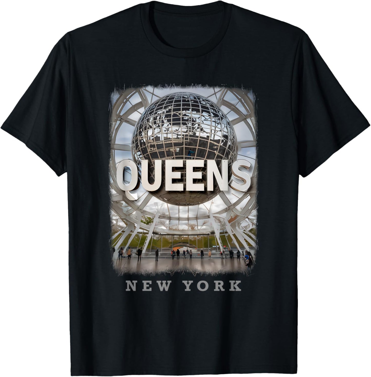 Queens New York NY Iconic Landmarks SD587 T-Shirt - T-Shirt | Black