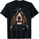 Police Officer Basset Hound Cop dog on Police Basset Hound Men Women Kids T-Shirt - T-Shirt | Black