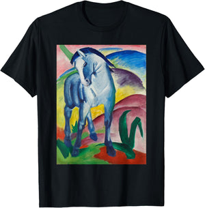 Blue Horse Franz Marc Colorful Expressionism T-Shirt - T-Shirt | Black