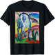 Blue Horse Franz Marc Colorful Expressionism T-Shirt - T-Shirt | Black