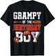 Grampy Of The Birthday Boy Baseball Bday Family T-Shirt - T-Shirt | Black
