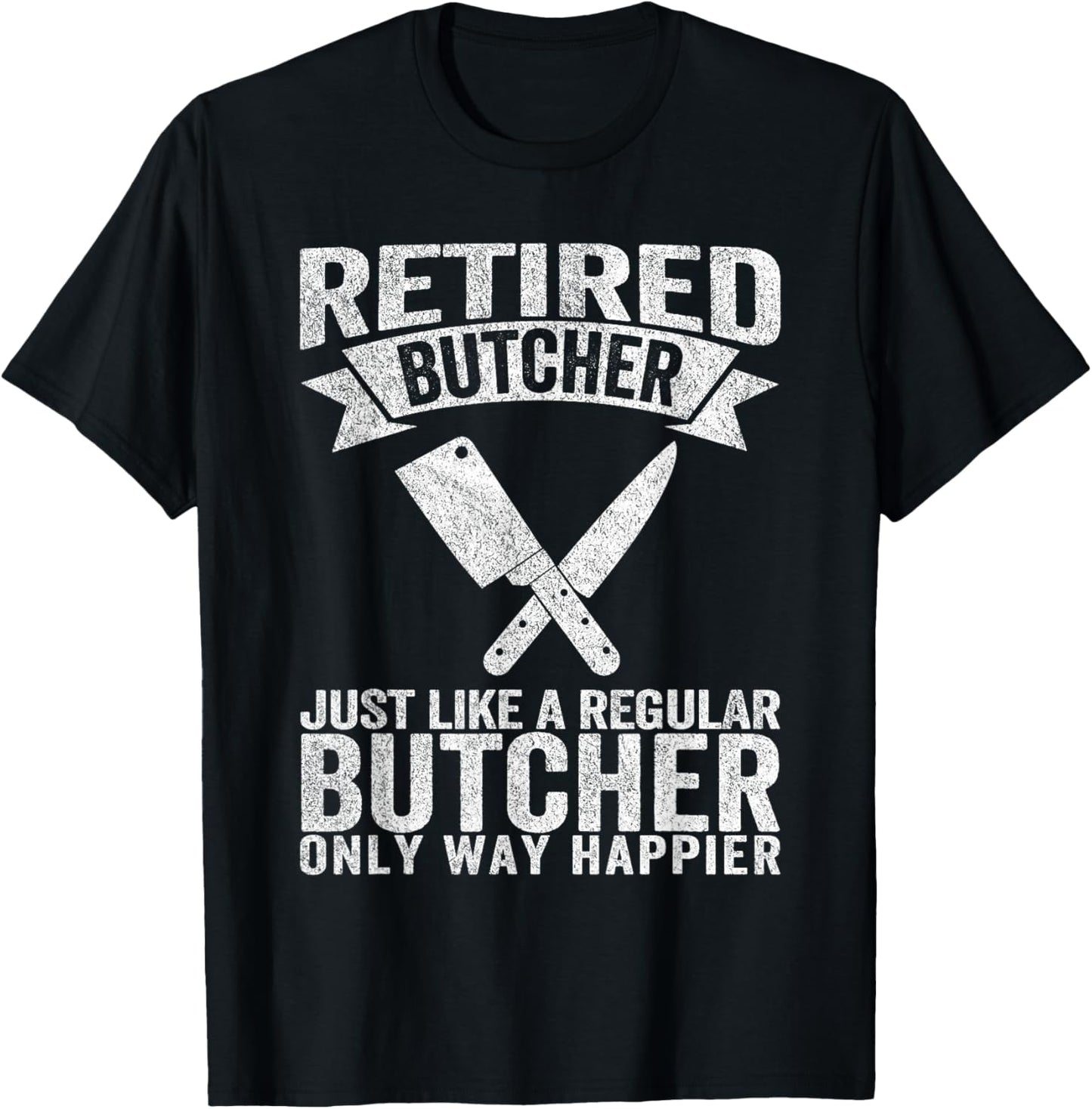 Retired Butcher Just Like A Normal Butcher Retro T-Shirt - T-Shirt | Black