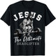 Jesus The Ultimate Deadlifter Funny Christian Workout Gym , Small, Black T-Shirt - T-Shirt | Black