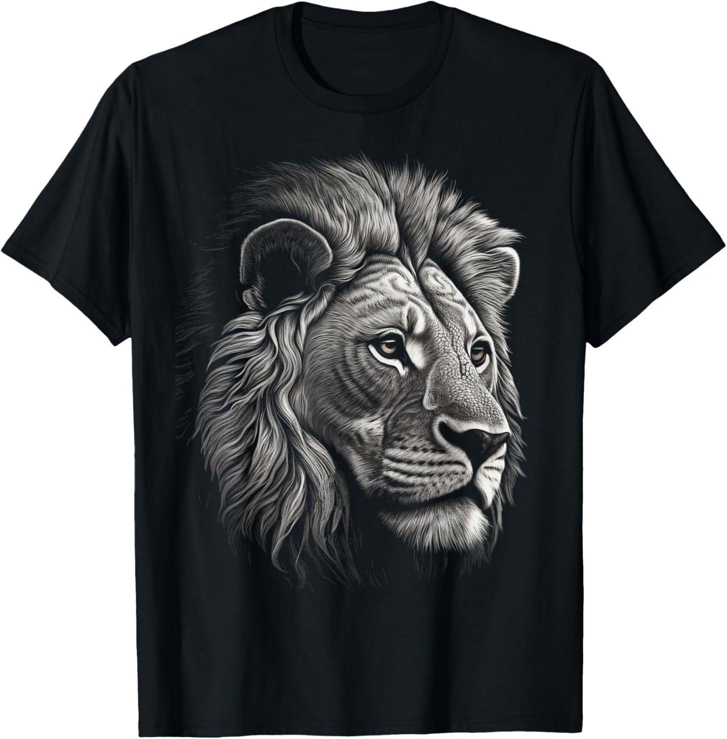 Löwe in Weiß - Tierlöwe T-Shirt - T-Shirt | Black