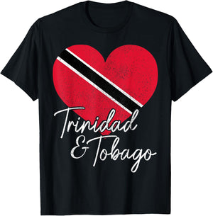 Trinidad & Tobago Flag Caribbean Souvenir T-Shirt - T-Shirt | Black
