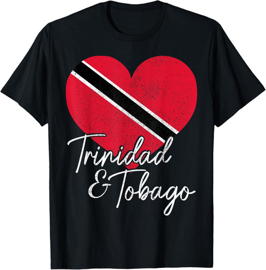 Trinidad & Tobago Flag Caribbean Souvenir T-Shirt - T-Shirt | Black